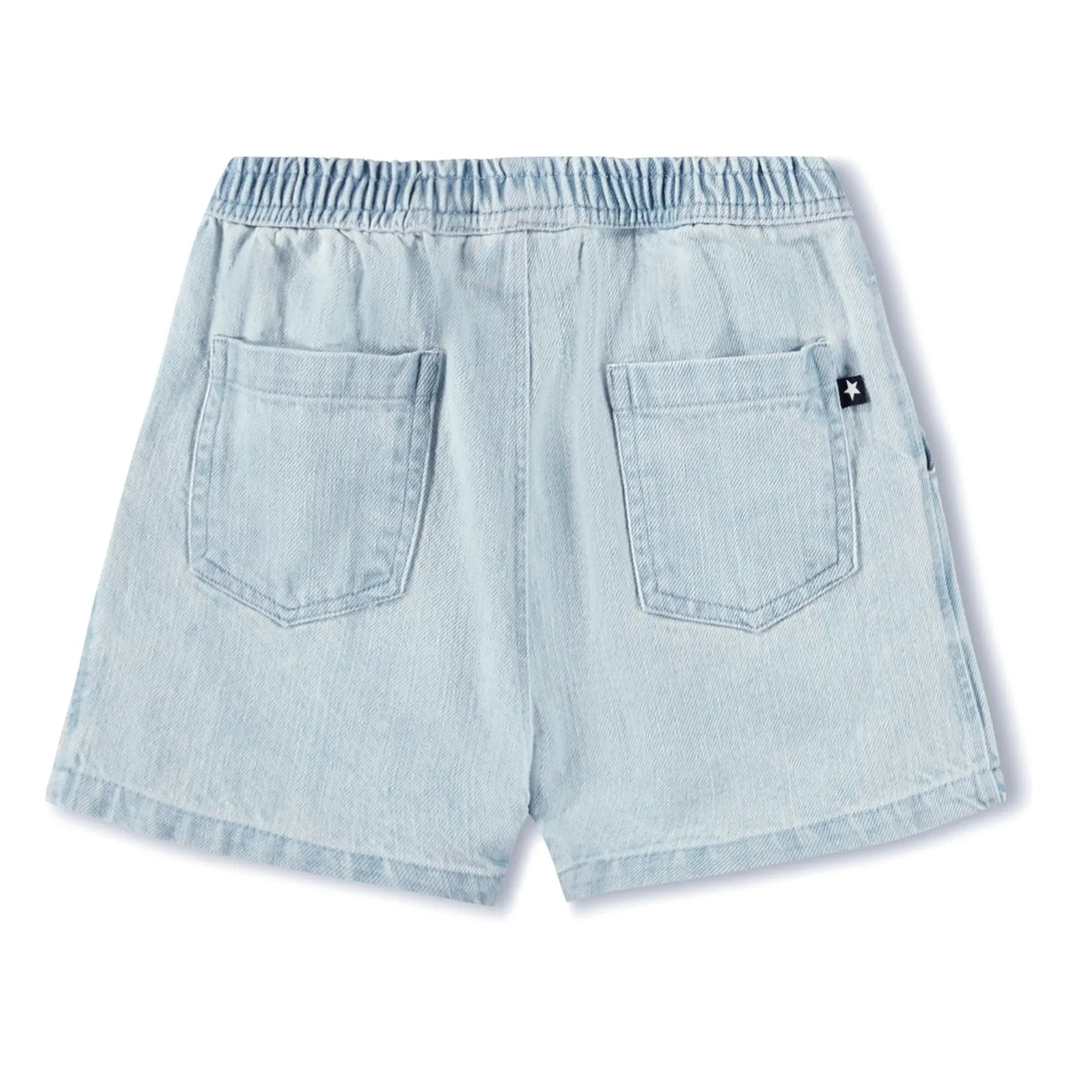 Molo - Pantalones Cortos de Algodón Orgánico Denim Shine | Azul Claro