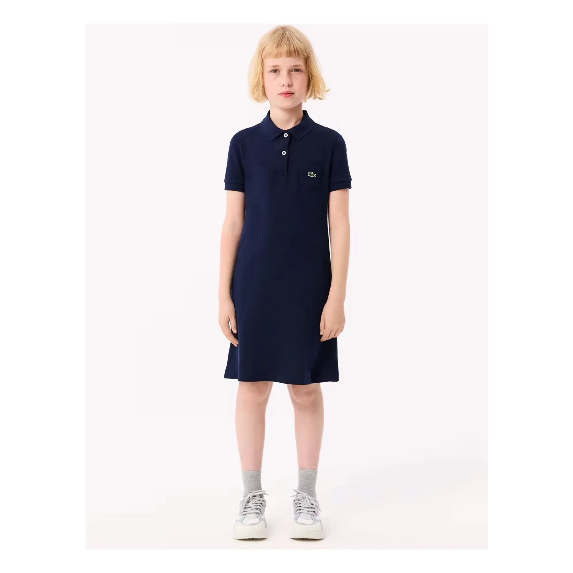 Lacoste - Vestido Polo de Algodón Orgánico | Azul Marino