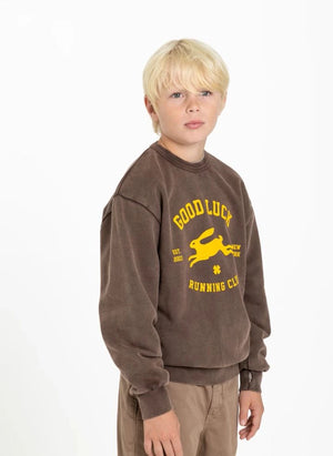 Finger in the nose - "Blow Good Luck" Sudadera de algodón orgánico | Chocolate