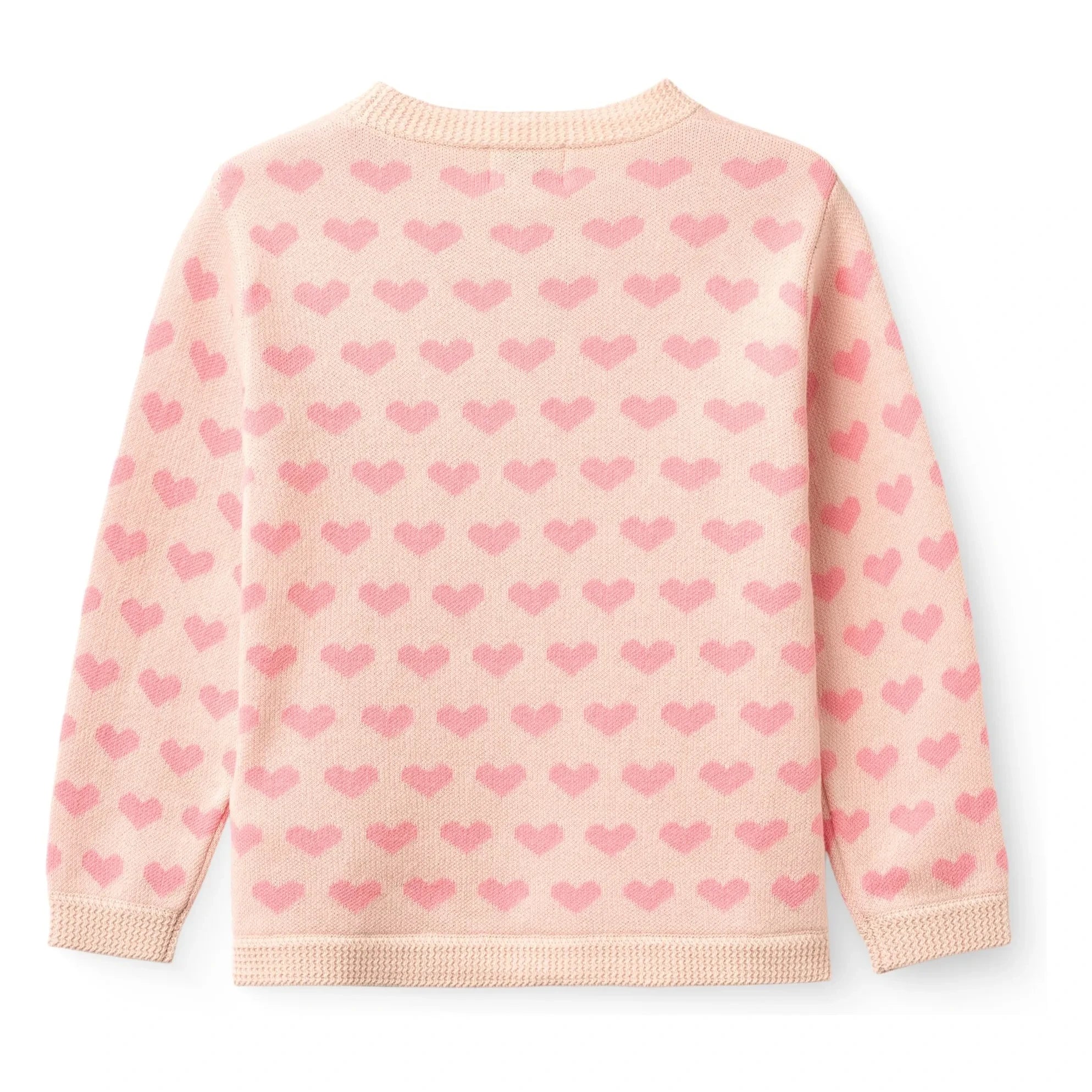 Copenhagen Colors - Cárdigan de Corazones de Algodón Orgánico | Rosa