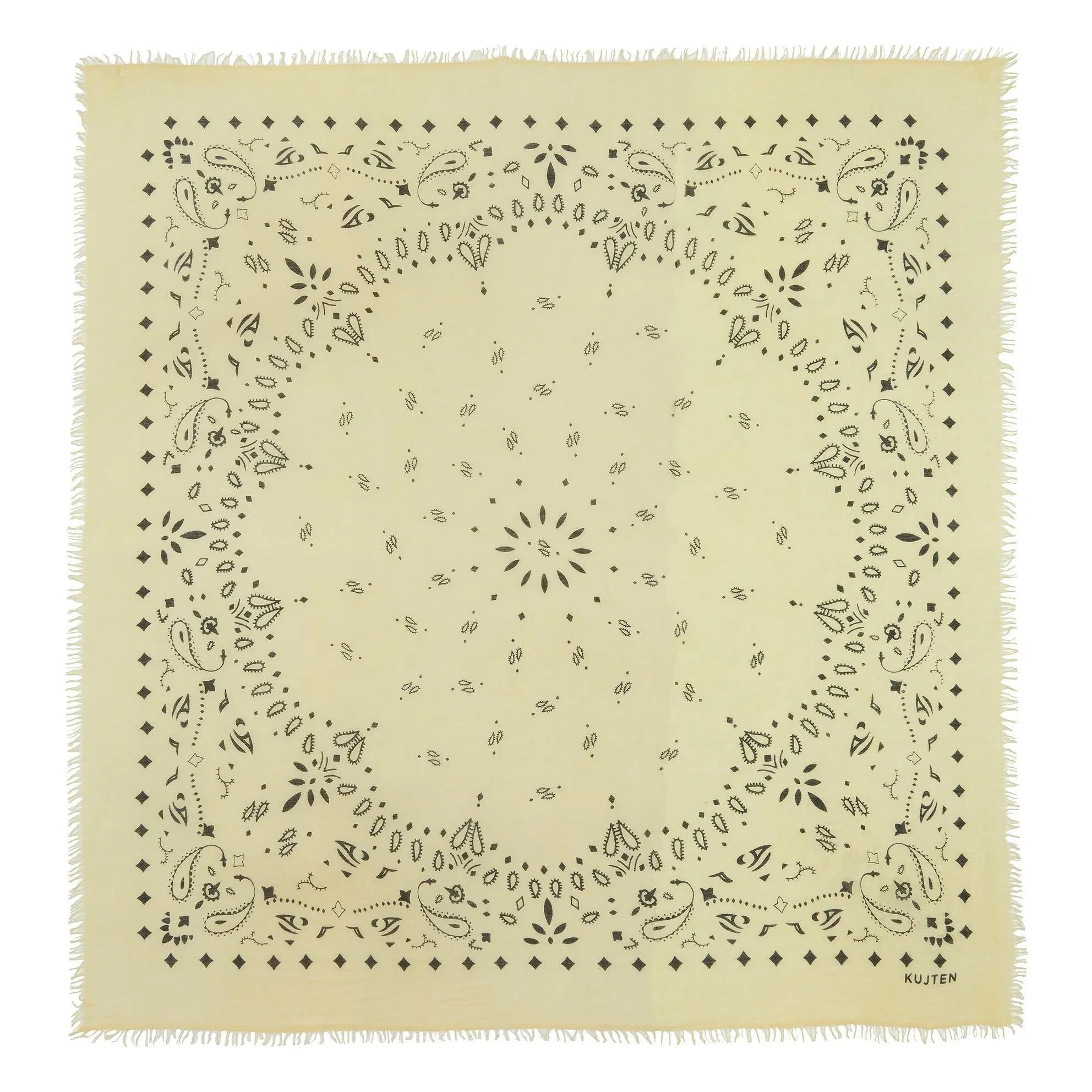 Kujten - Bandana de cachemira Effy | Verde anís