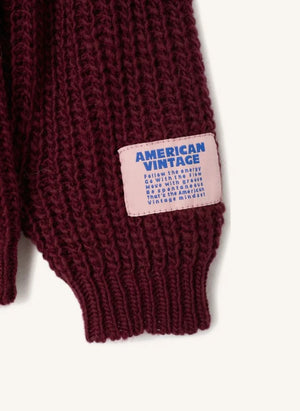 American Vintage - Suéter de lana trenzada Cyrow | Burdeos