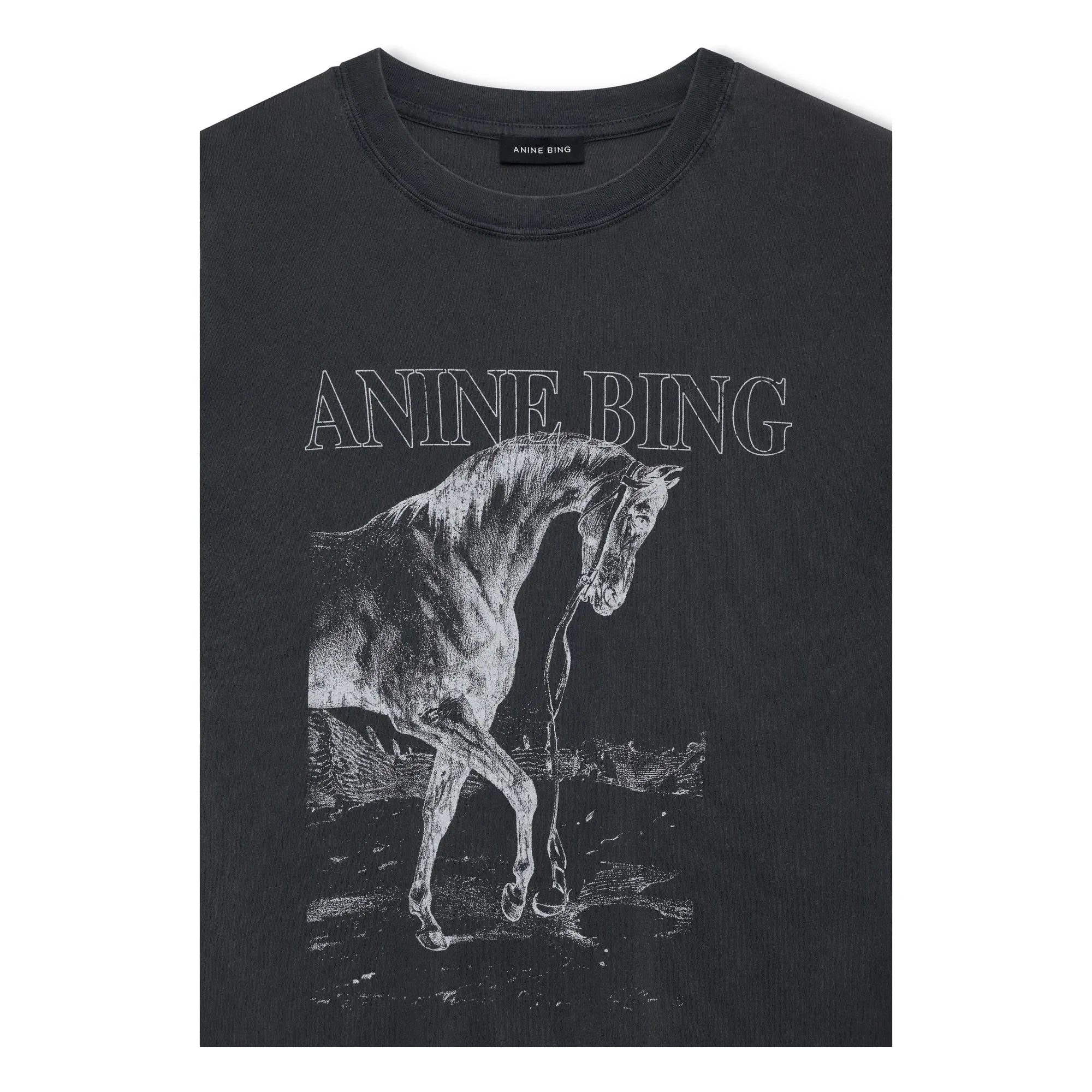 Anine Bing - Camiseta Lili Horse | Negro