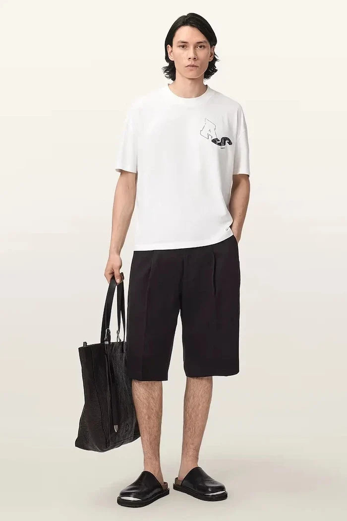 Shorts cortos de algodón para hombre AllSaints CASTRO