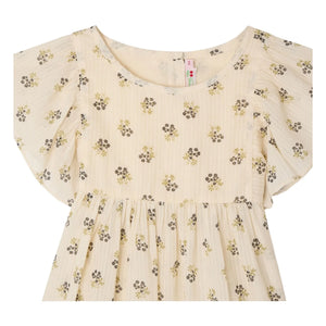 Bonpoint - Blusa de algodón orgánico Christie Fleurie | Crudo