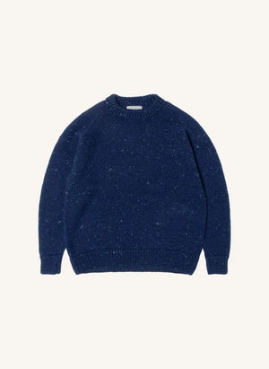 Origin Knitwear - Suéter de Lana Gruesa Raglan | Azul Oscuro