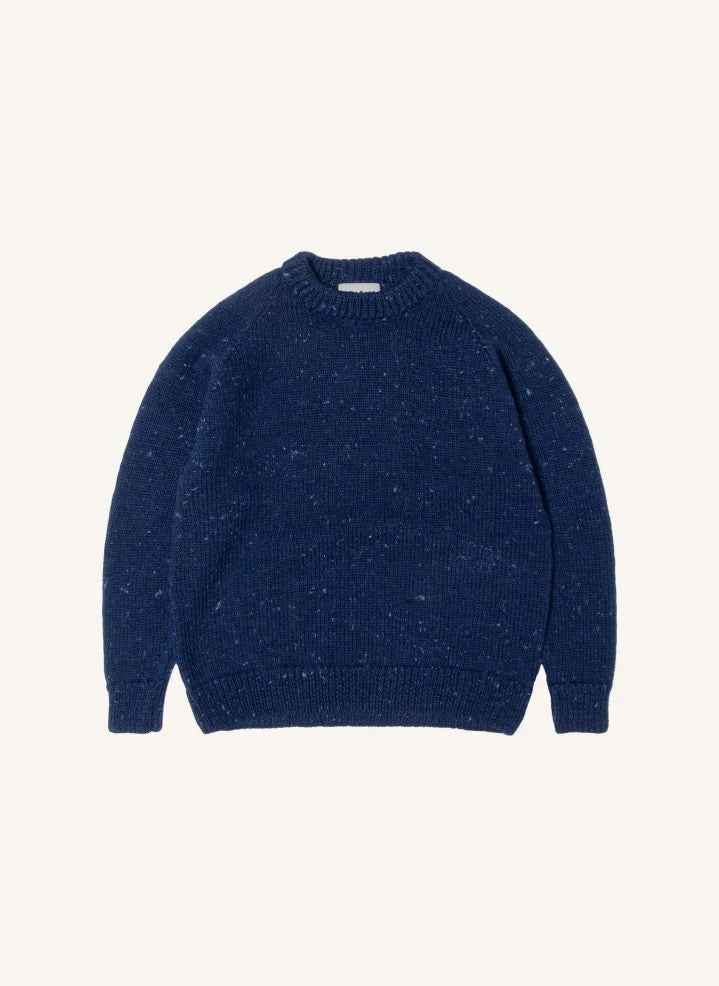 Origin Knitwear - Suéter de Lana Gruesa Raglan | Azul Oscuro