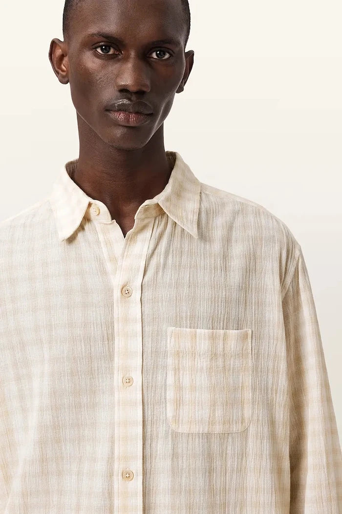 AllSaints Camisa de algodón para hombre TOYA