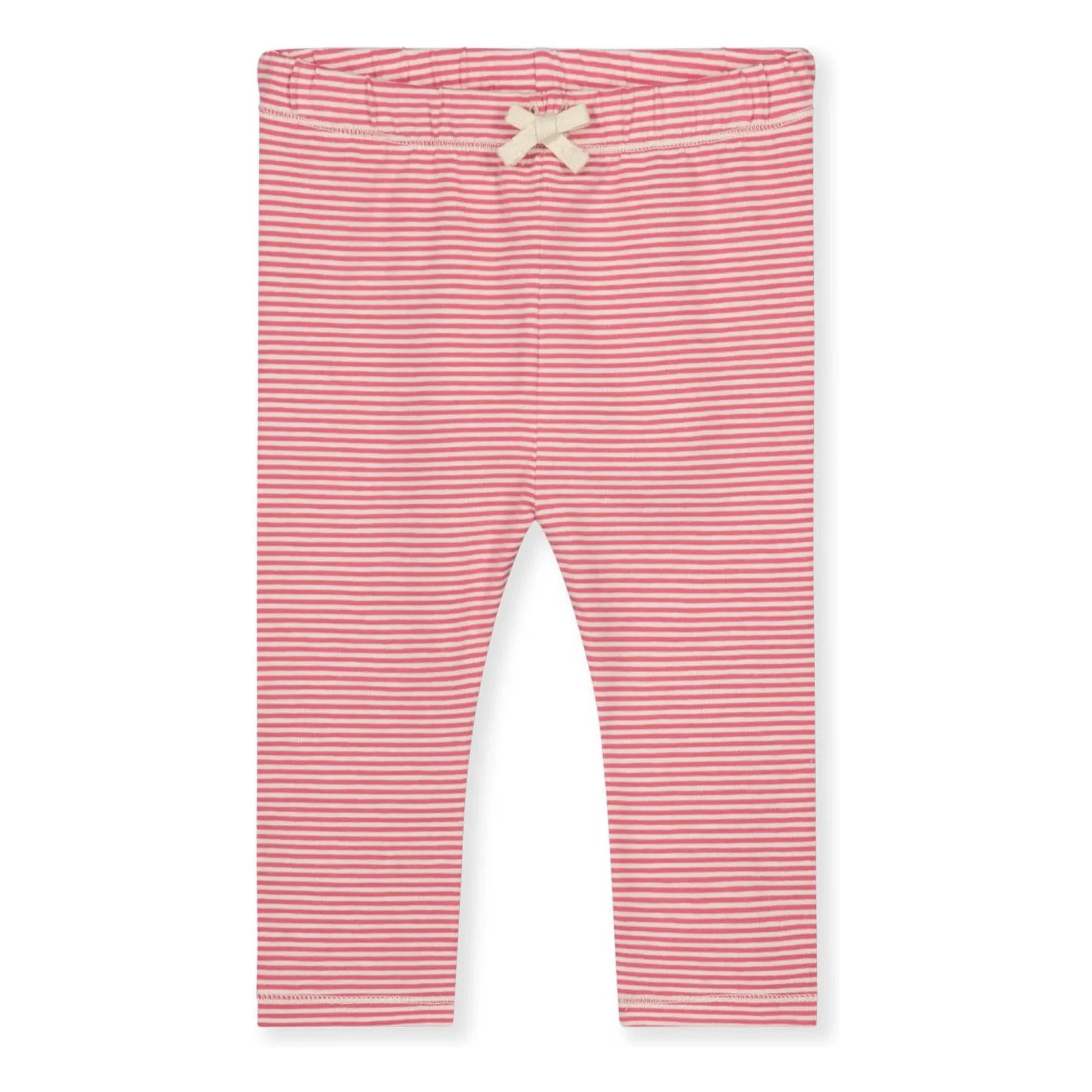 Gray Label - Leggings de algodón orgánico a rayas para bebé | Fucsia