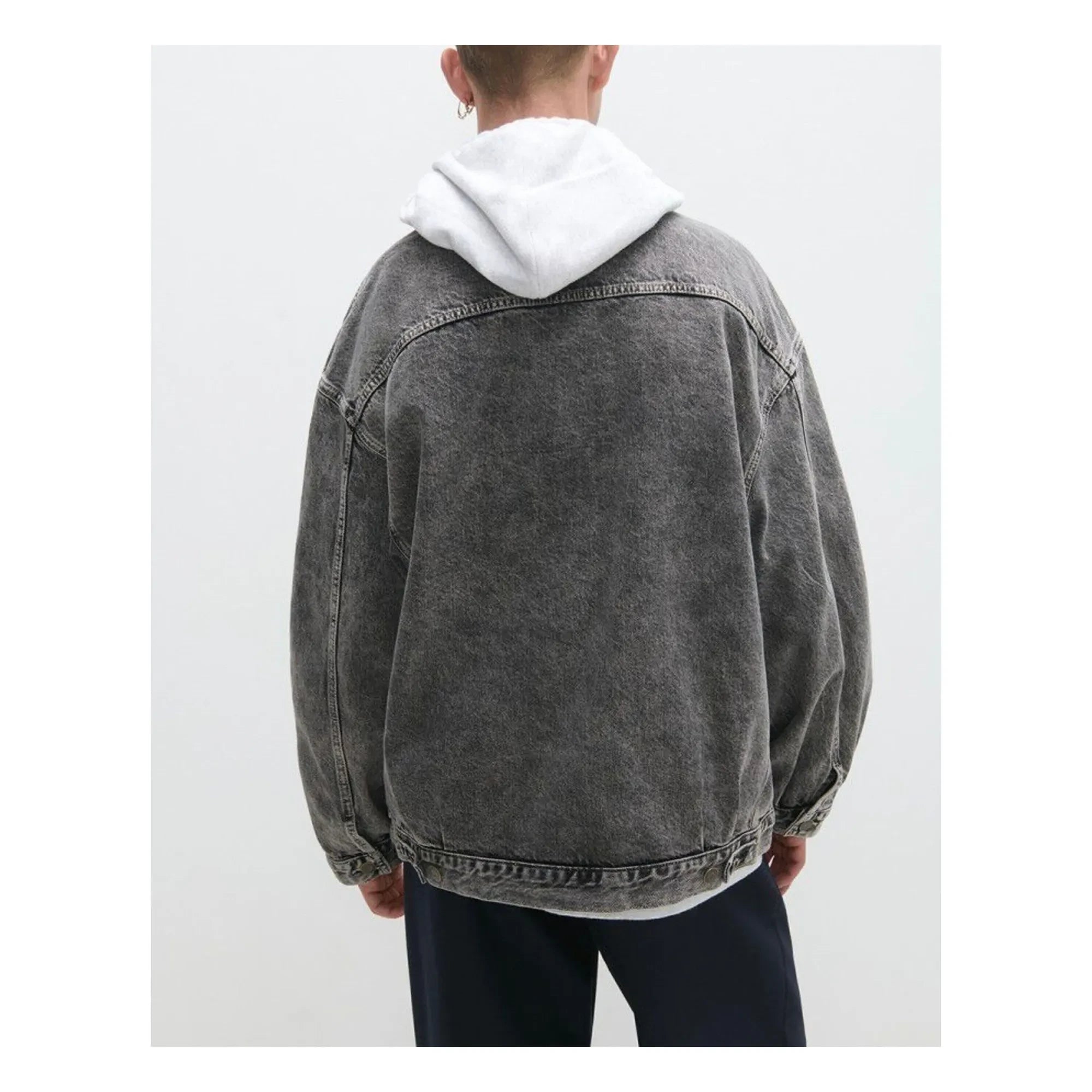 American Vintage - Chaquetas de algodón YopDay-B | Gris oscuro jaspeado