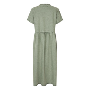 Lollys Laundry - Vestido de algodón Aliya | Caqui