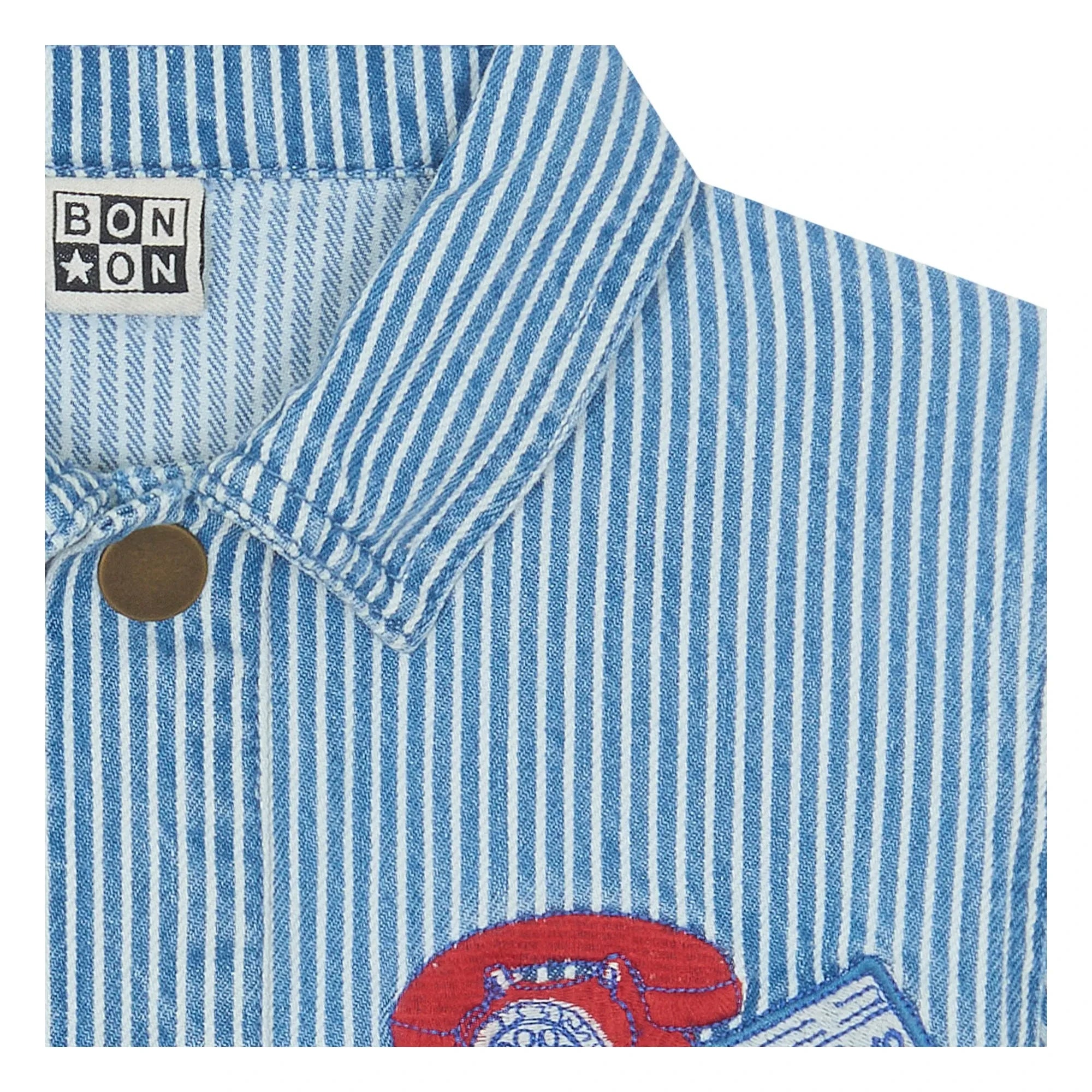Bonton - Sobrecamisa de rayas de los noventa | Azul