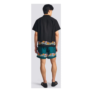 Bather - Camisa de lino de campamento | Negro