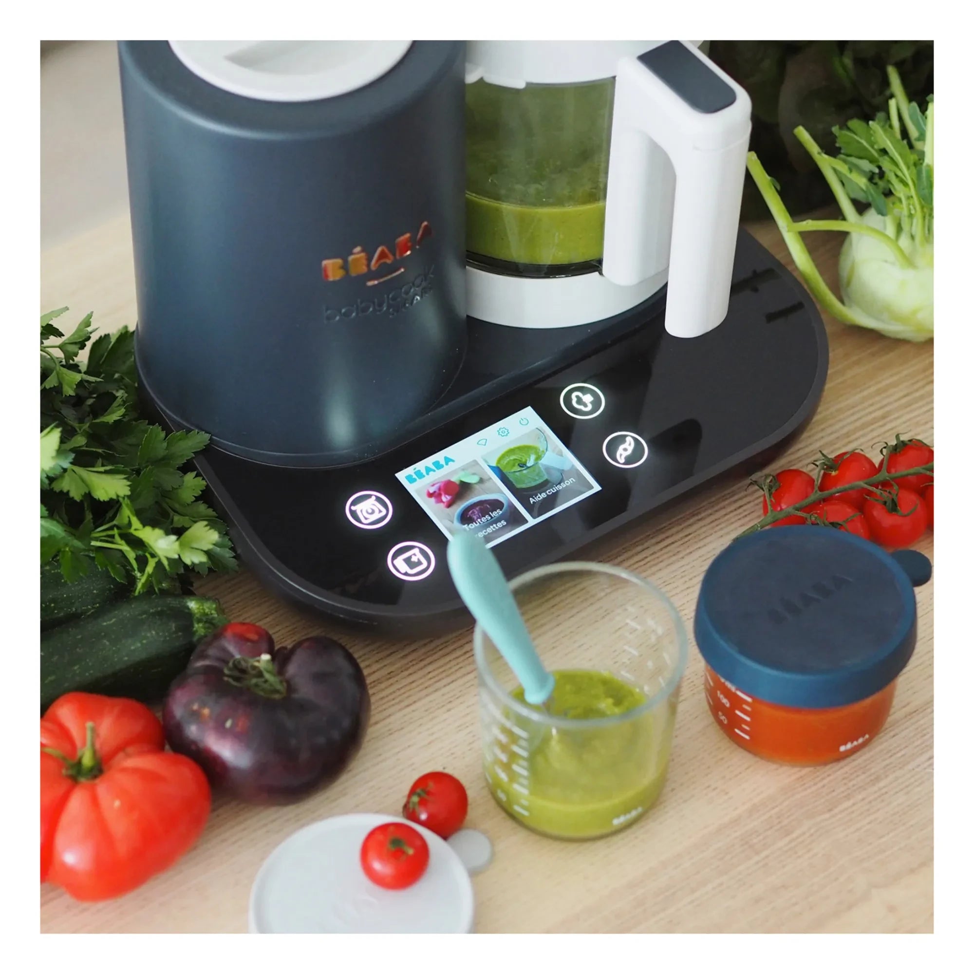 Béaba - Robot de cocina Babycook Smart | Gris carbón