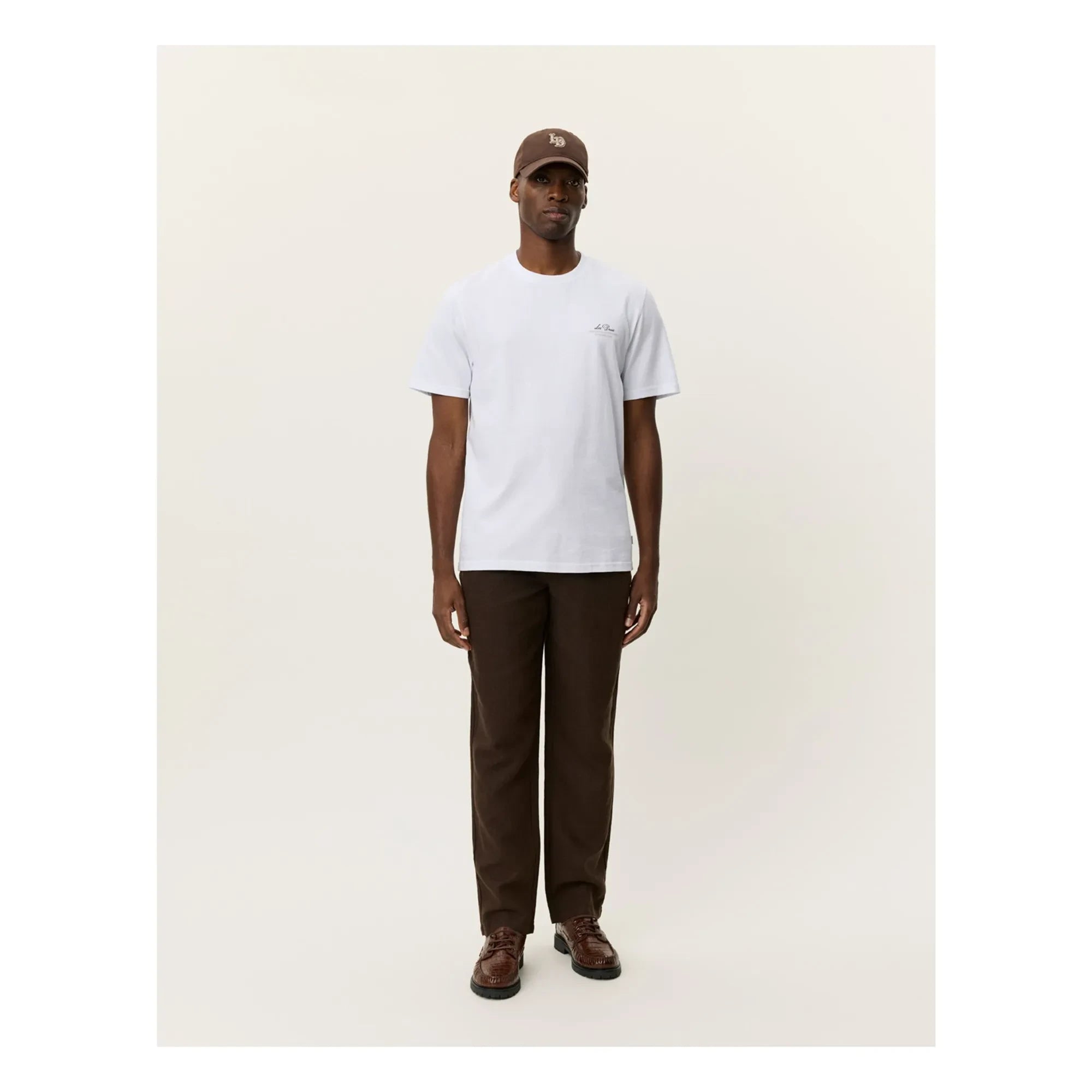 Les Deux - Camiseta de algodón orgánico Ben Globe | Blanca