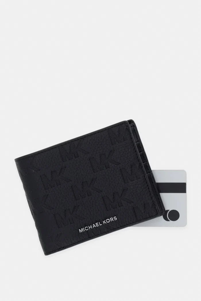 Set de cartera de cuero y tarjetero Michael Kors para hombre