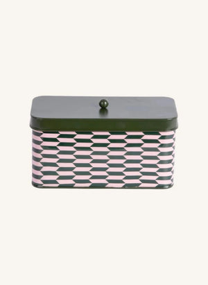 Present Time - Caja de Almacenamiento de Metal Salerno | Verde Bosque