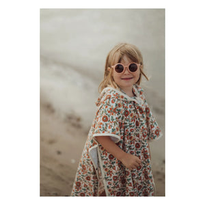 Grech & Co - Albornoz de Algodón Orgánico con Estampado Floral | Crudo