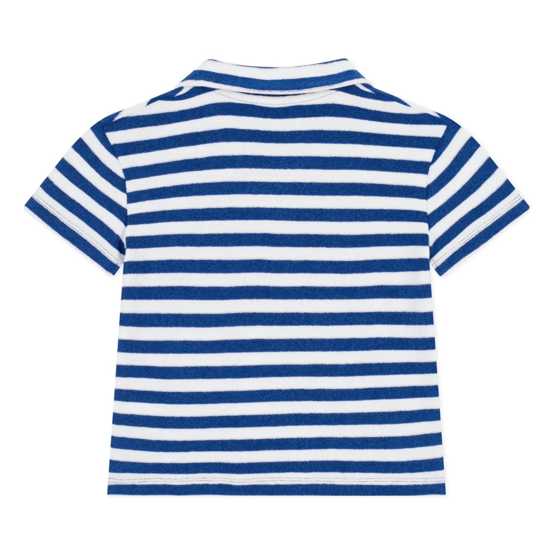 Petit Bateau - Polo de rizo a rayas | Azul