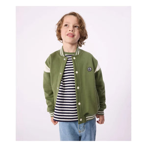 Petit Bateau - Chaqueta ancha de felpa | Verde oliva