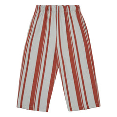 Historia principal - Pantalones de punto a rayas de algodón orgánico | Rojo