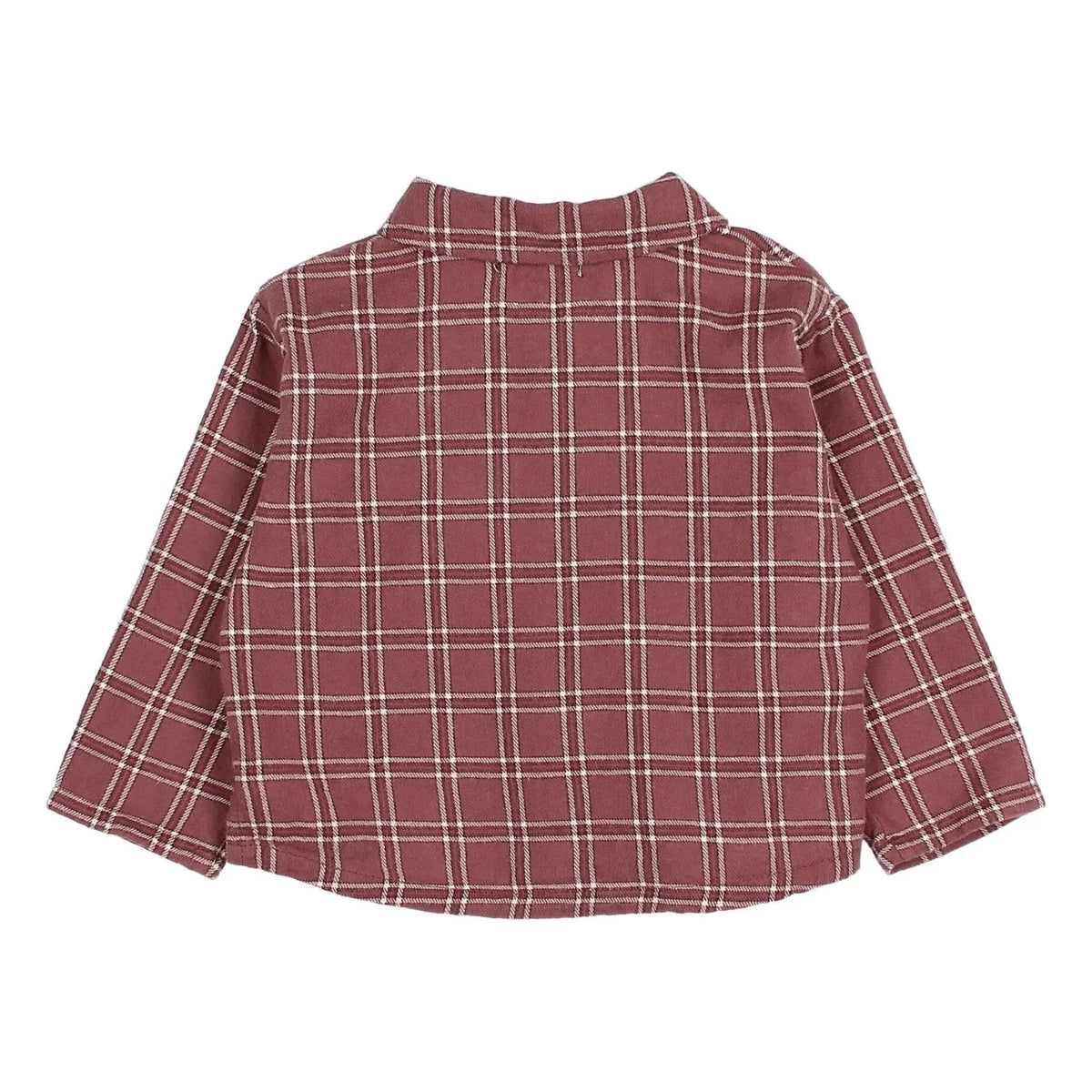 Búho - Camisa escocesa bebé | Burdeos