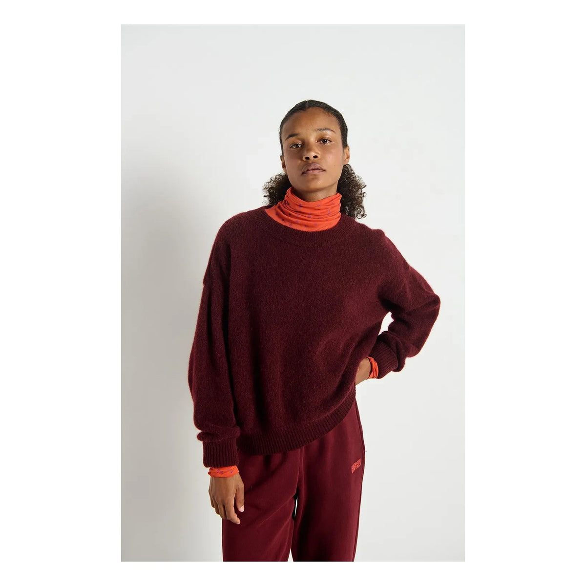 American Vintage - Suéter de alpaca Vitow | Granate