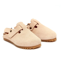 Pèpè - Pantuflas de ante con cierre de velcro | Beige