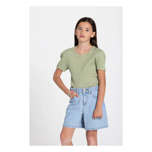 Hundred Pieces - Nova organik pamuk T-shirt | Badem yeşili