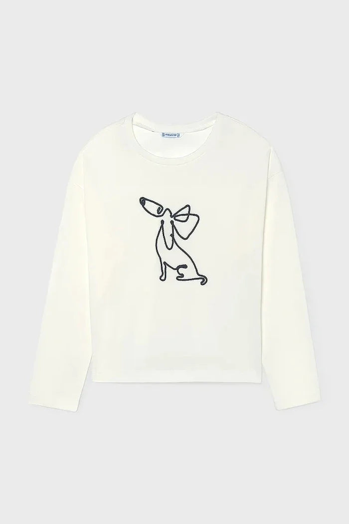 Blusa de manga larga de algodón Mayoral para niños