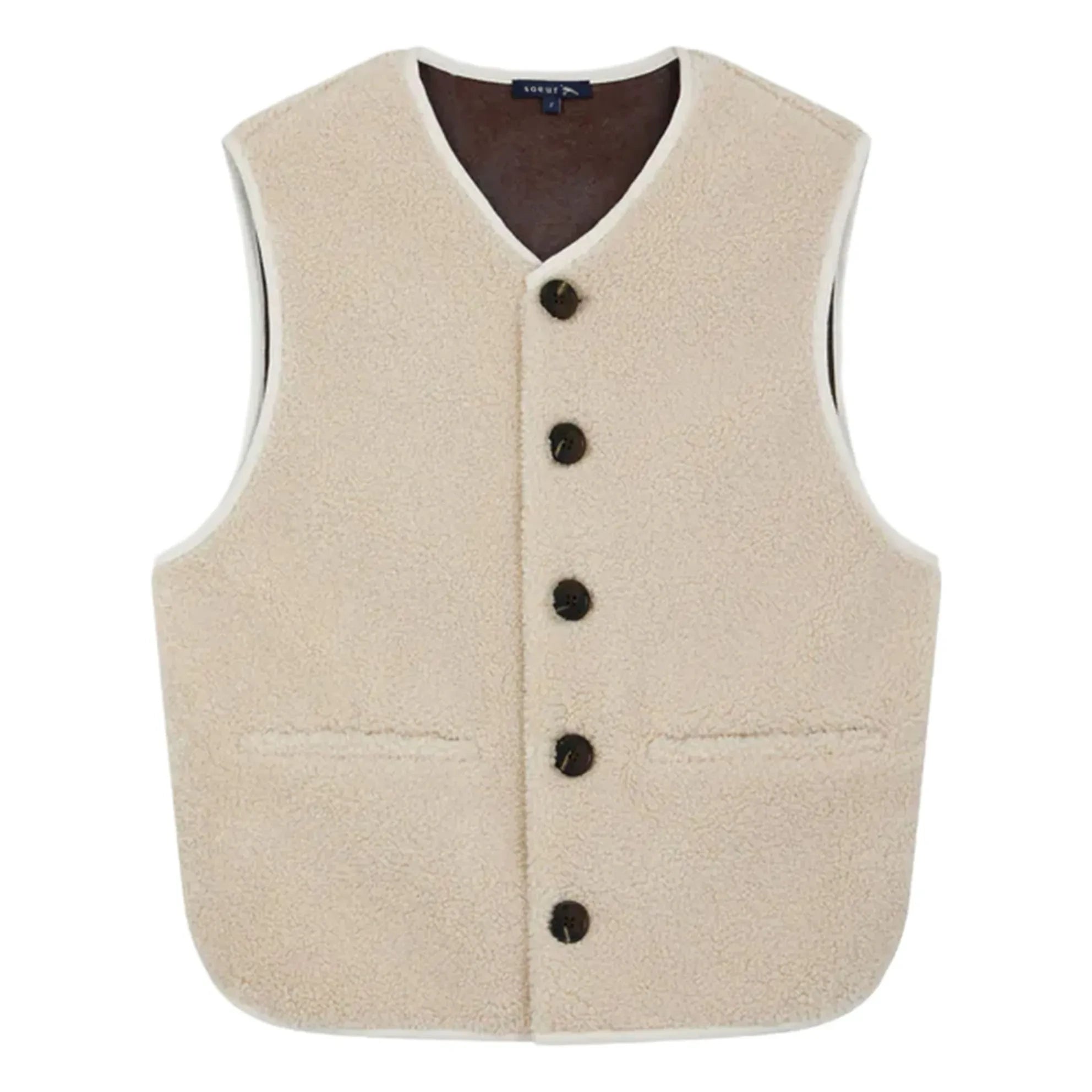 Soeur - Chaqueta Sherpa con Cremallera | Crudo