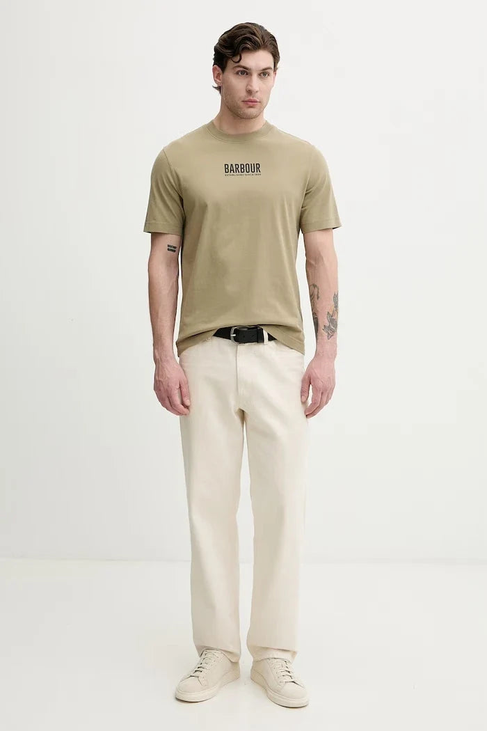 Camiseta de algodón para hombre Barbour
