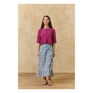 Louise Misha - Falda Imelda Algodón orgánico | Azul
