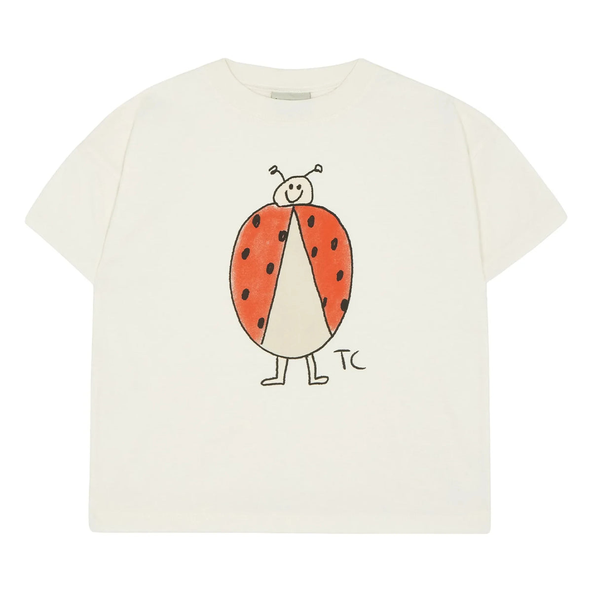 The Campamento - Coccinelle Camiseta Oversize Algodón orgánico | Crudo