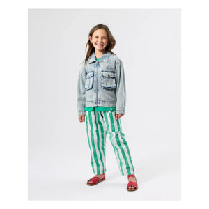 Goldie + Ace - Pantalones con bolsillo a rayas | Verde