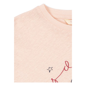 Konges Sløjd - Camiseta Era Chat Lino y algodón orgánico | Rosa