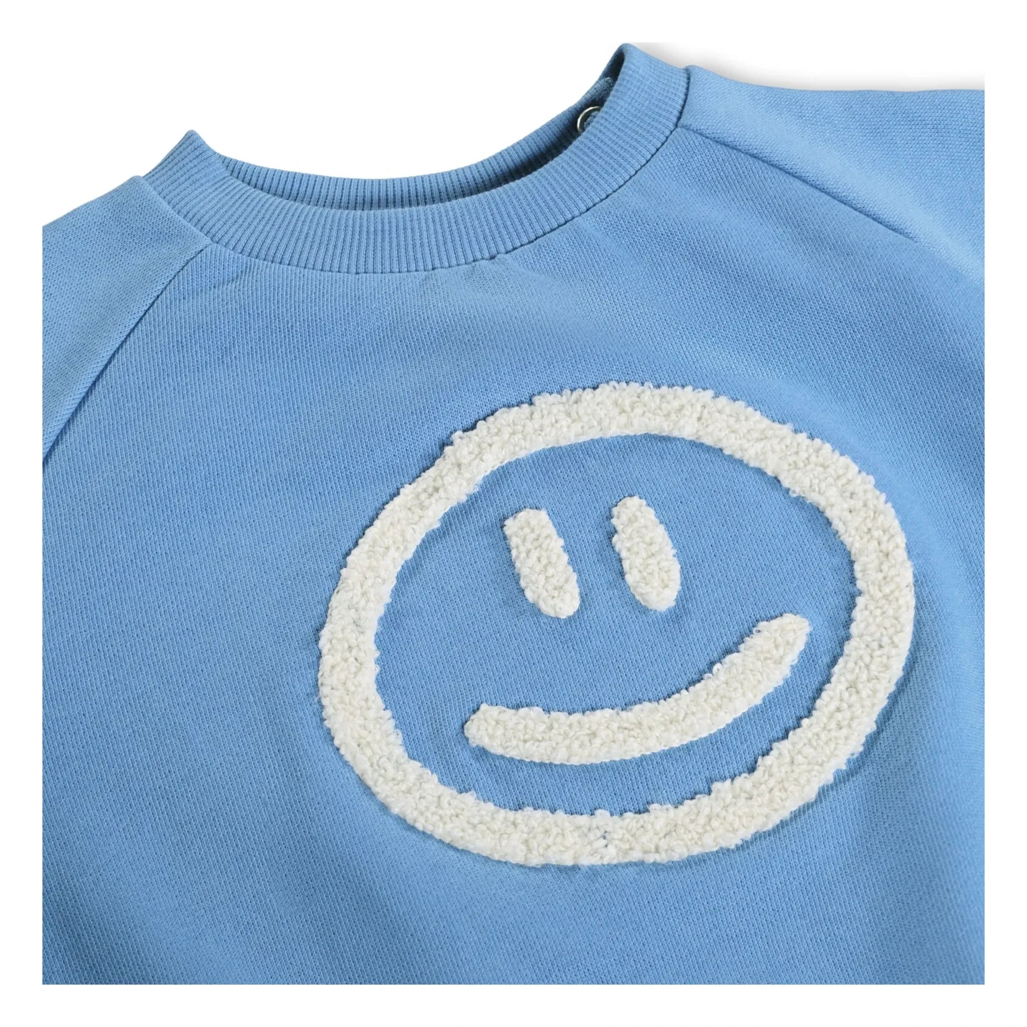 Sudadera Molo Disc Smiley de algodón orgánico | Azul