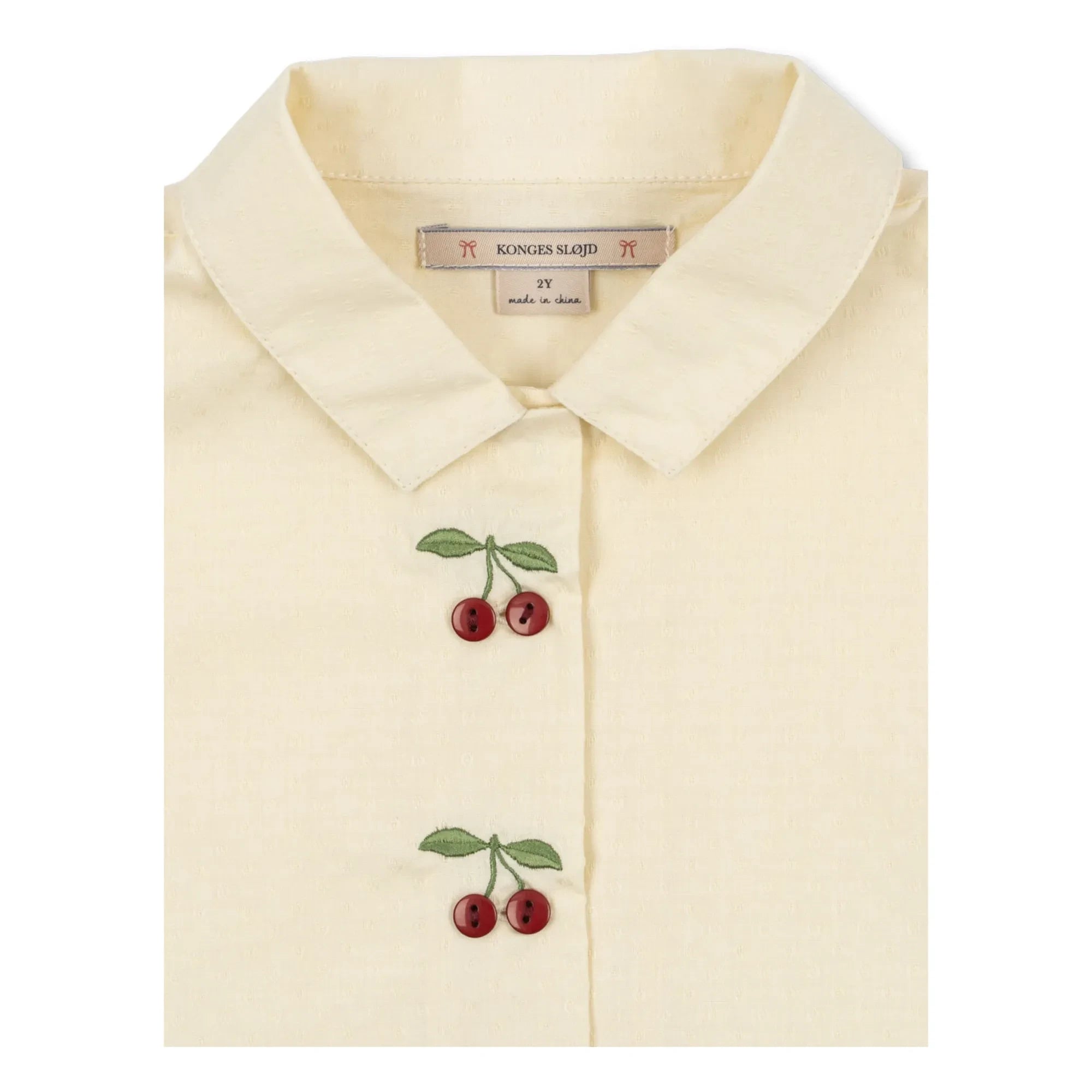 Konges Sløjd - Camisa Evia Cerises de algodón orgánico | Crema