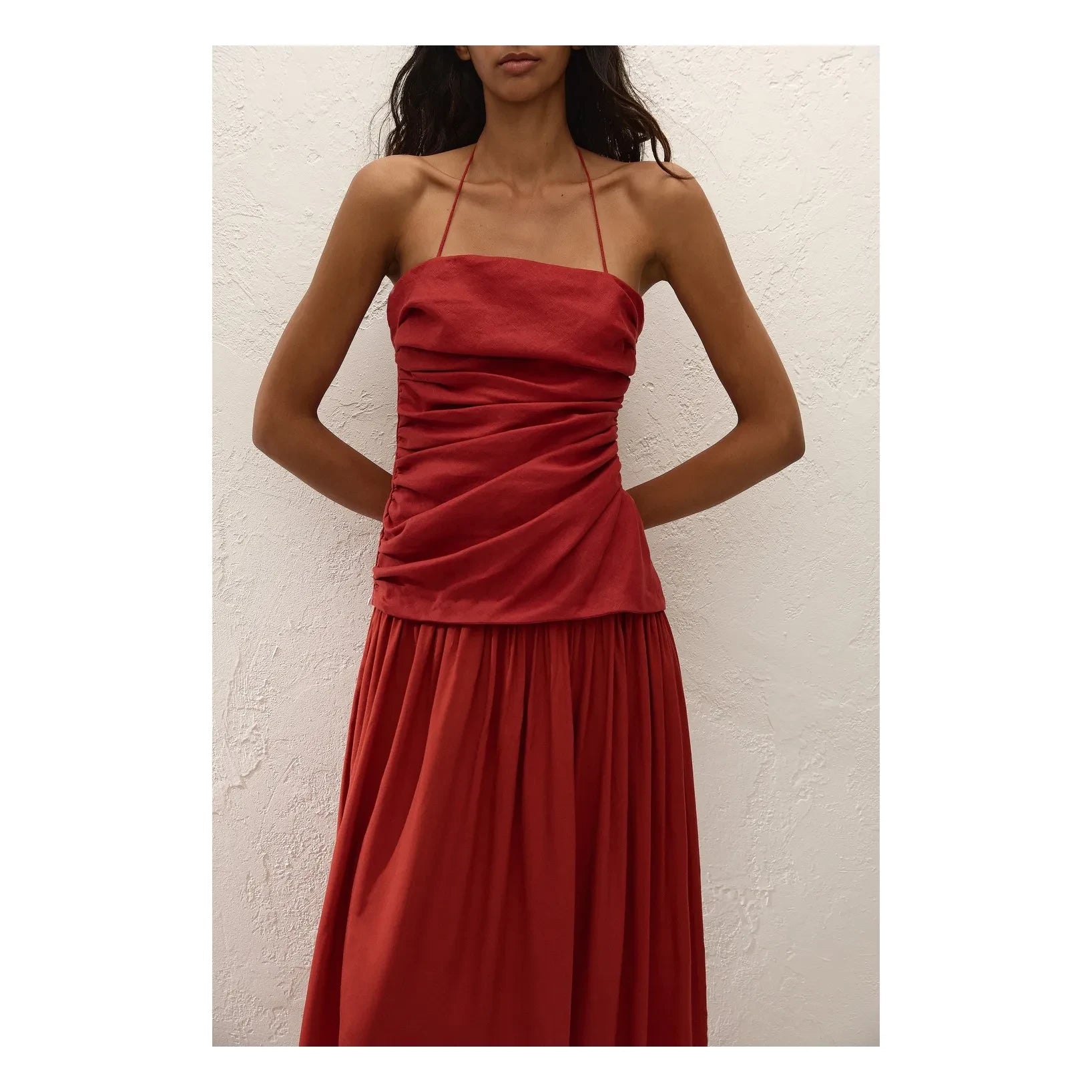 Faithfull the Brand - Vestido Maxi de Algodón Notte | Terracota