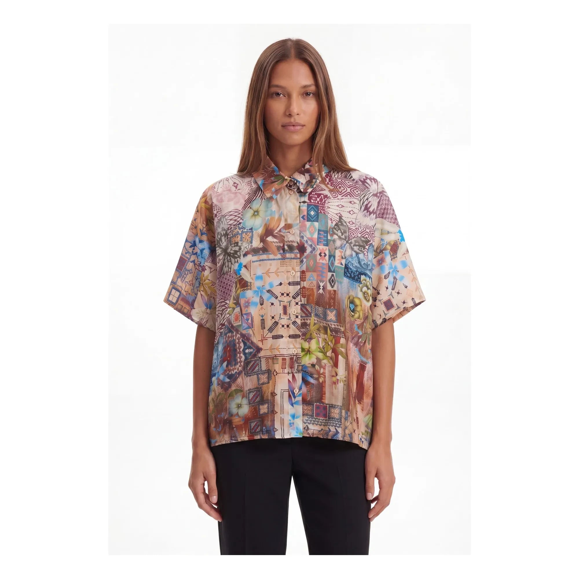 Momoni - Camisa de seda Brooklyn | Terracota