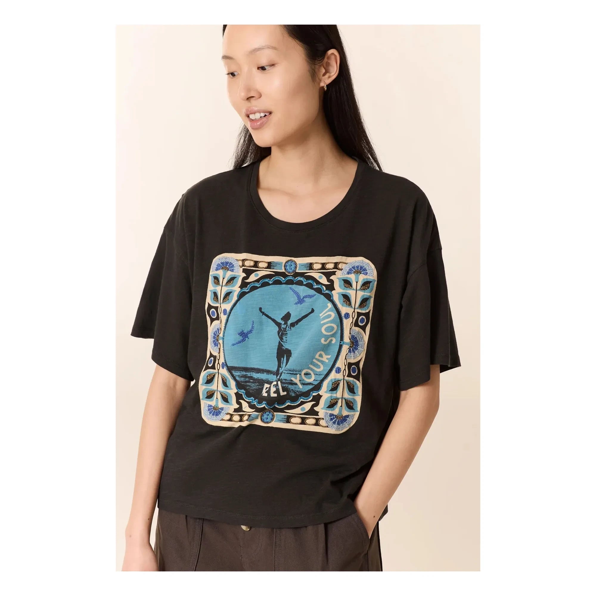 Leon & Harper - Camiseta Soul de algodón orgánico | Negro