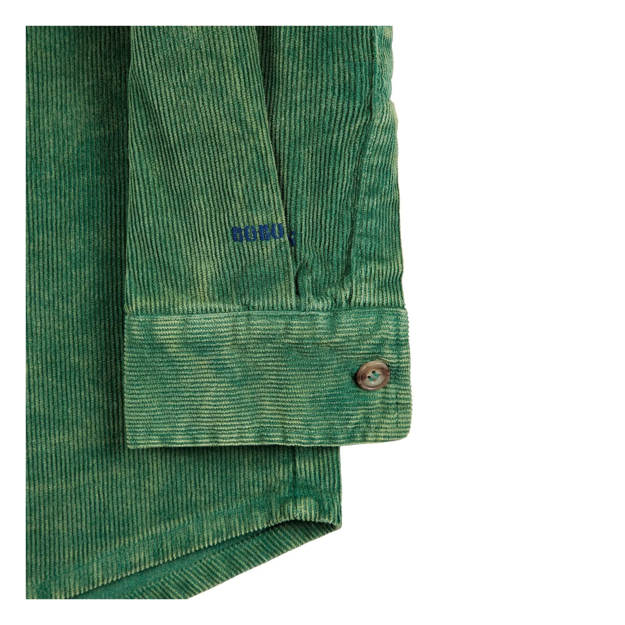 Bobo Choses - Camisa de terciopelo con canesú | Verde