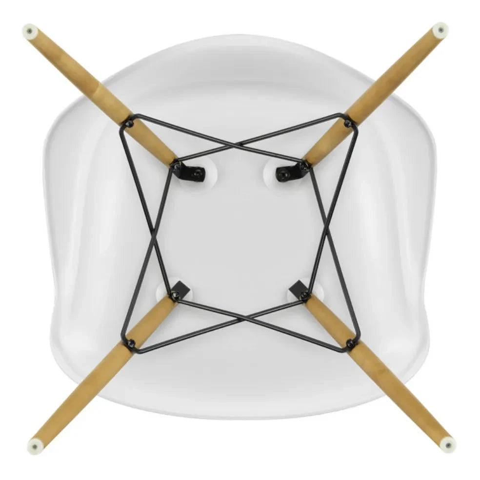 Vitra - Silla DAW - base de arce - Charles y Ray Eames | Blanco