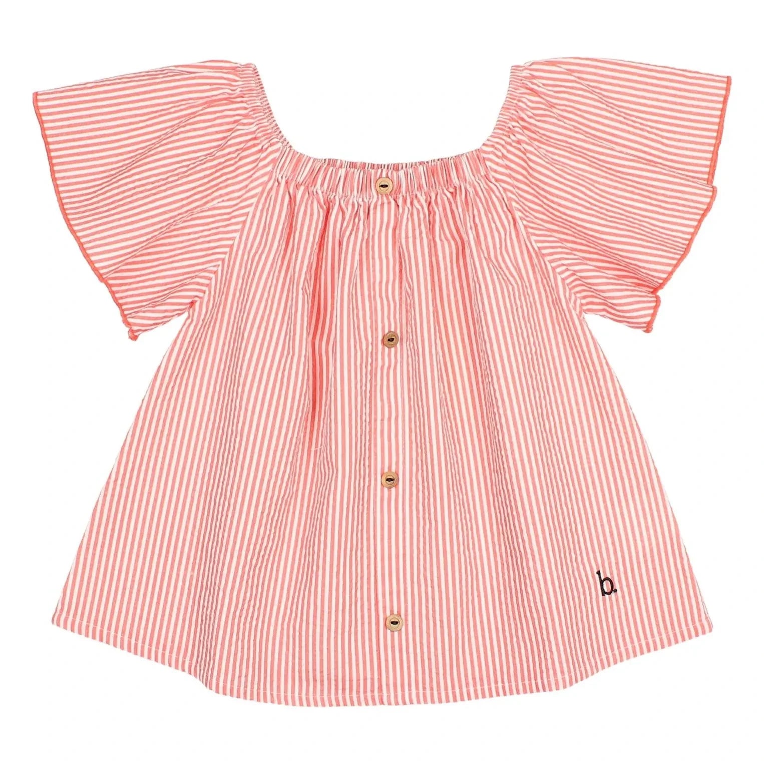Búho - Blusa seersucker a rayas | Rojo