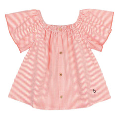 Búho - Blusa seersucker a rayas | Rojo