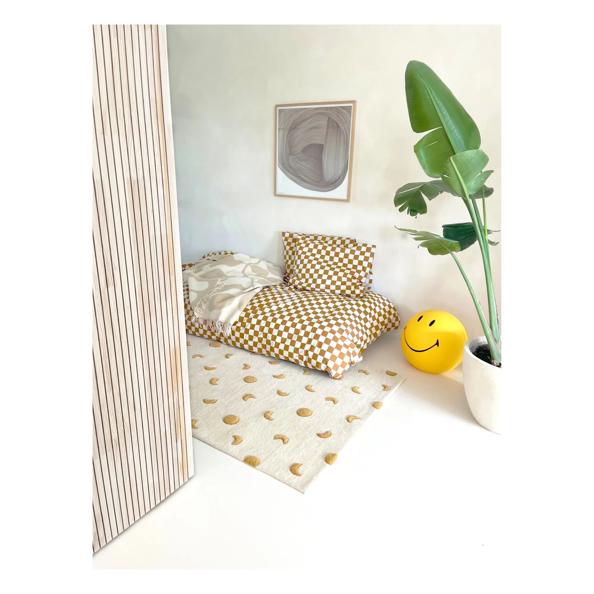 Maison Deux - Alfombra de lana Moon | Dorado