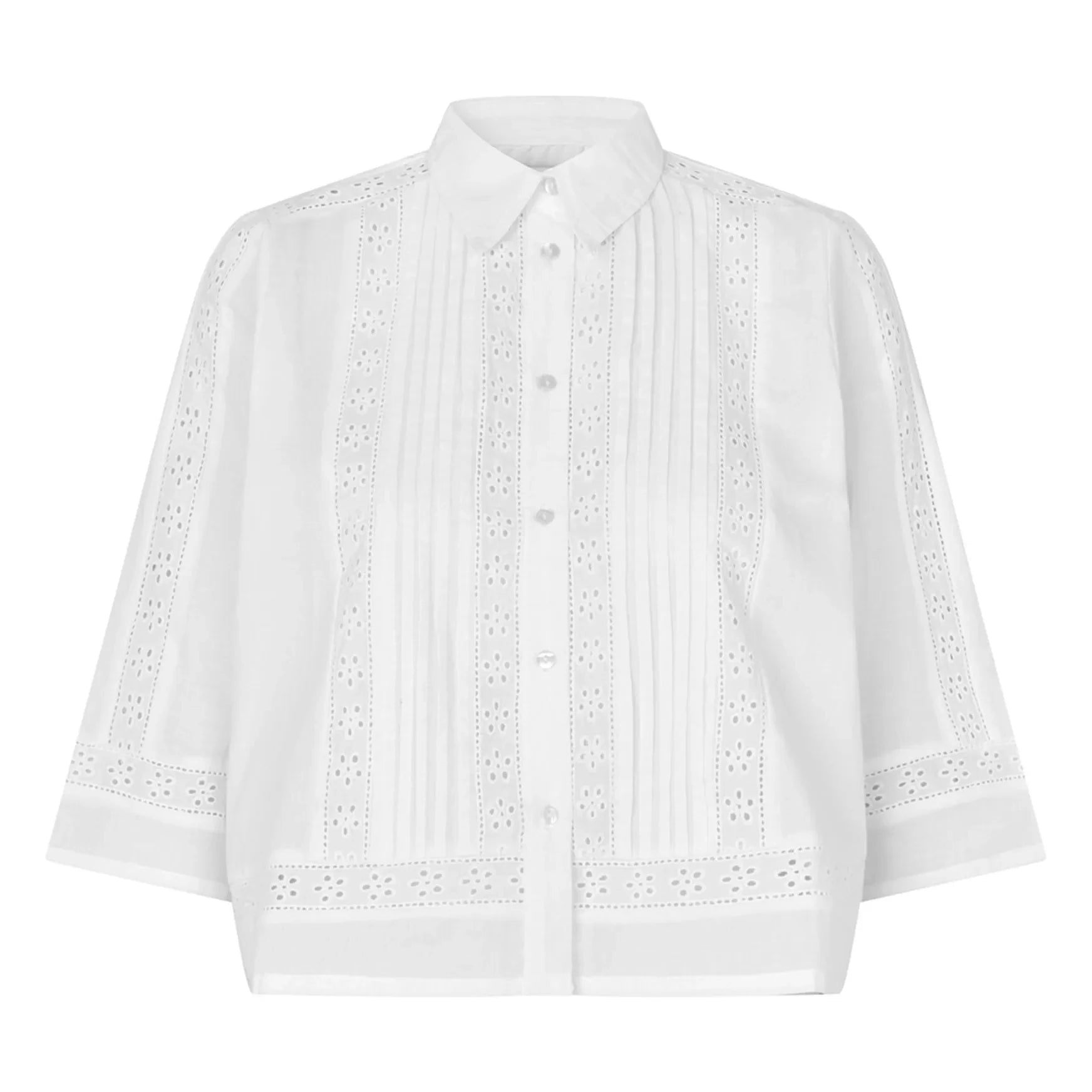 Lollys Laundry - Camisa de algodón Amora | Blanco