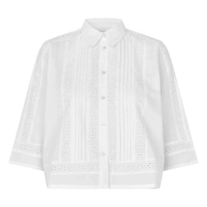 Lollys Laundry - Camisa de algodón Amora | Blanco