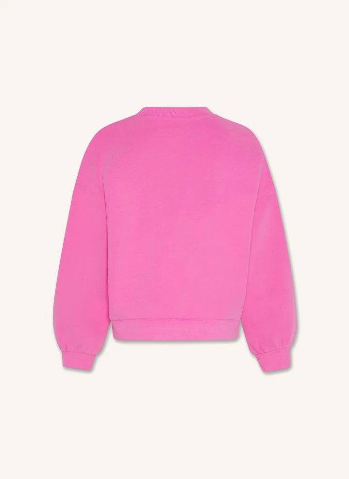 AO76 - Sudadera de algodón reciclado Violetta | Rosa fluorescente