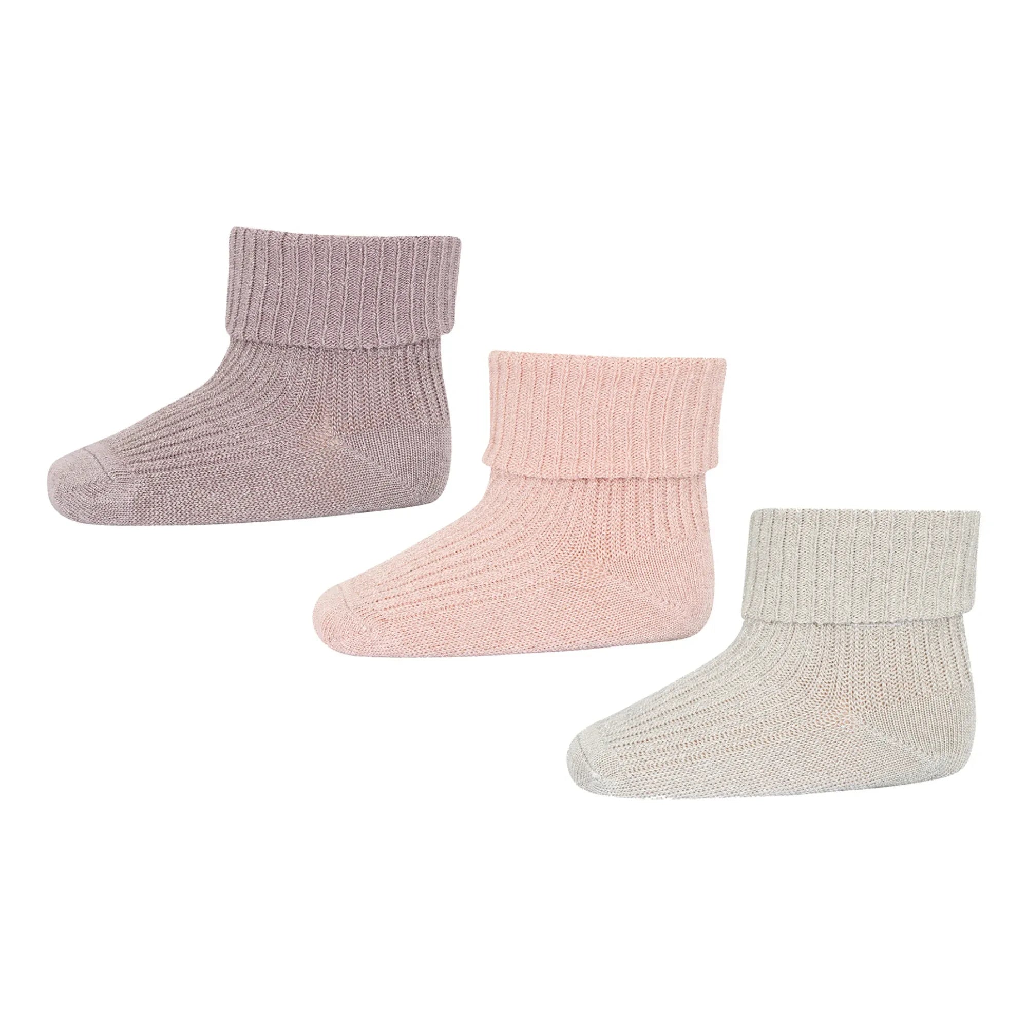 Mp Denmark - Juego de 3 pares de calcetines Ida Paillettes | Rosa
